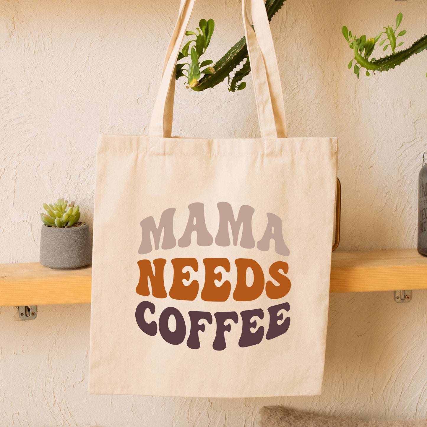 Mama Needs Coffee Canvas Tote Bag