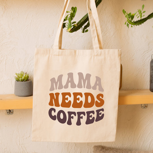 Mama Needs Coffee Canvas Tote Bag