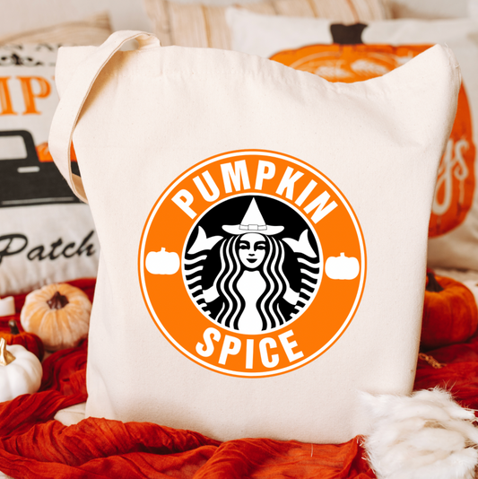 Pumpkin Spice Canvas Tote Bag