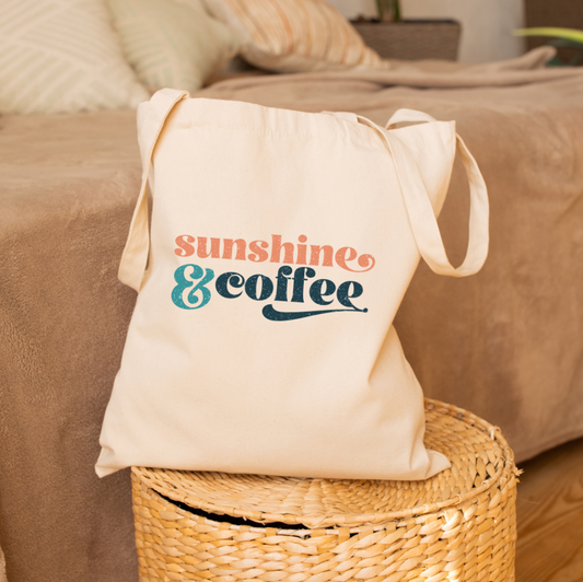 Coffee and Sunshine Canvas Tote Bag